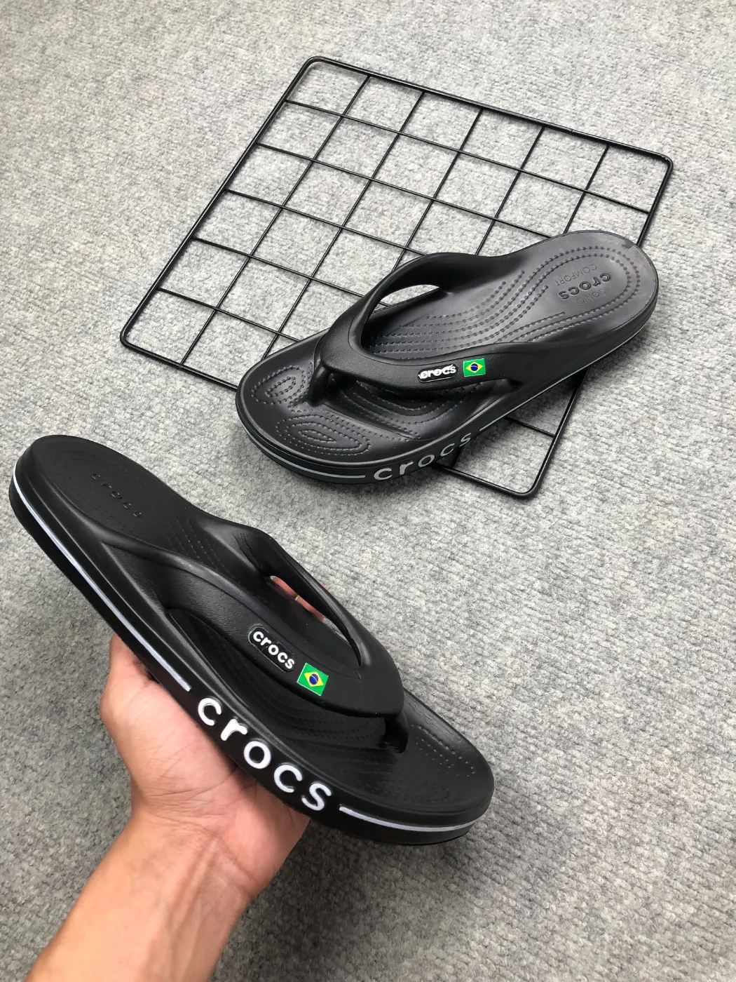 Sandália Crocs Preta Modelo Brasil
